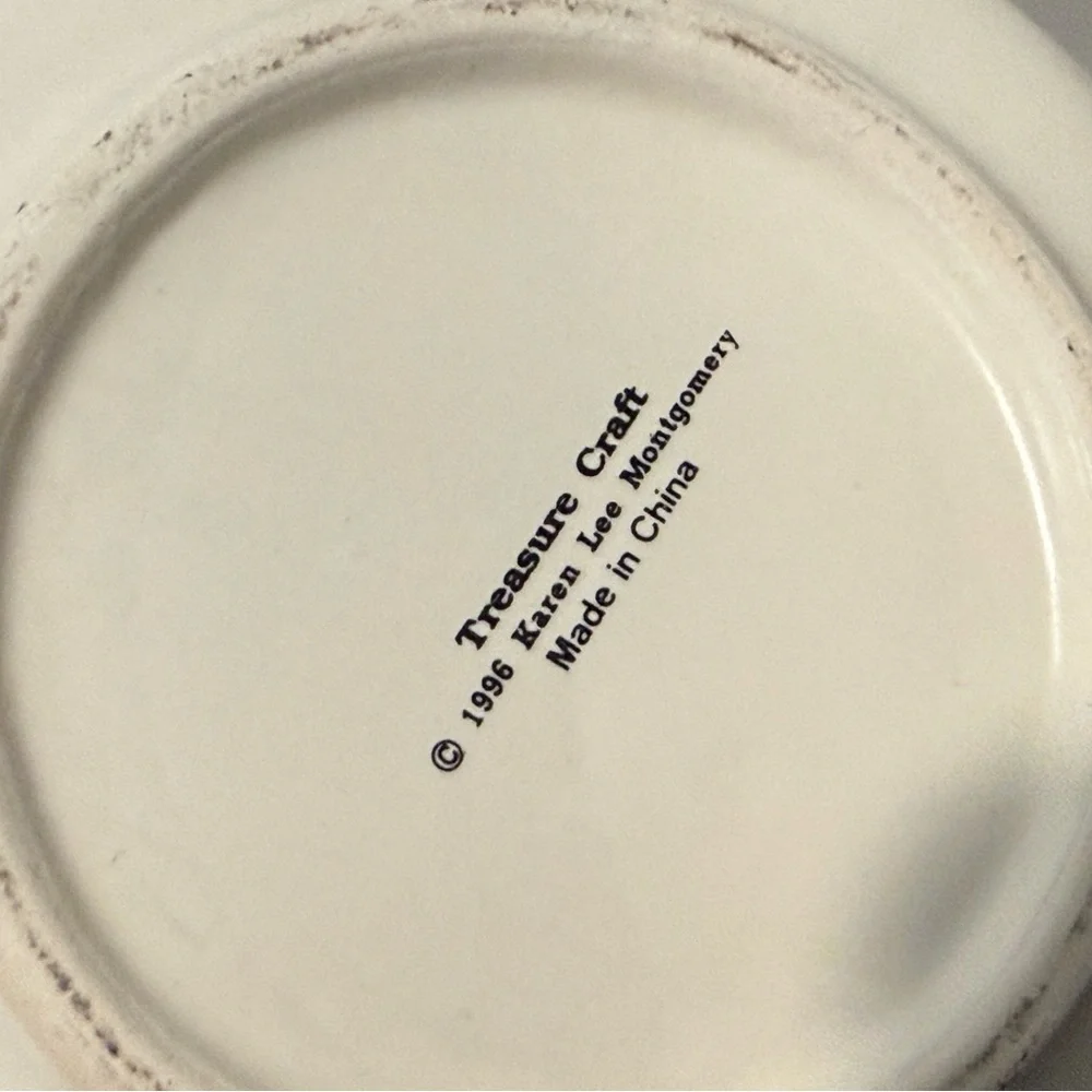 VTG Treasure Craft Adirondack Canister Lids Aztec Southwest Pattern Set of 2